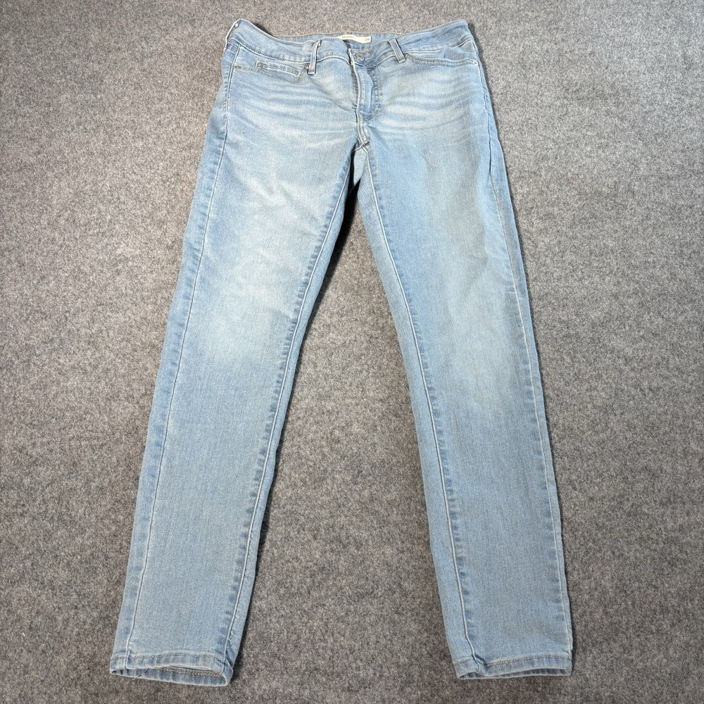 Levi's 711 Skinny Jeans Women's 29x30 (fits 31x29) Light Wash Stretch Denim Blue